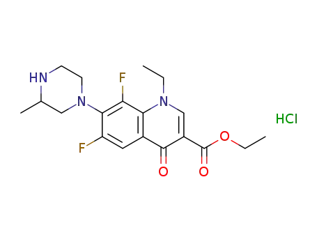 lomefloxacin hydrochloride ethyl ester