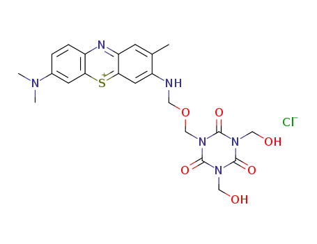 3-[(3,5-Bis-hydroxymethyl-2,4,6-trioxo-[1,3,5]triazinan-1-ylmethoxymethyl)-amino]-7-dimethylamino-2-methyl-phenothiazin-5-ylium; chloride